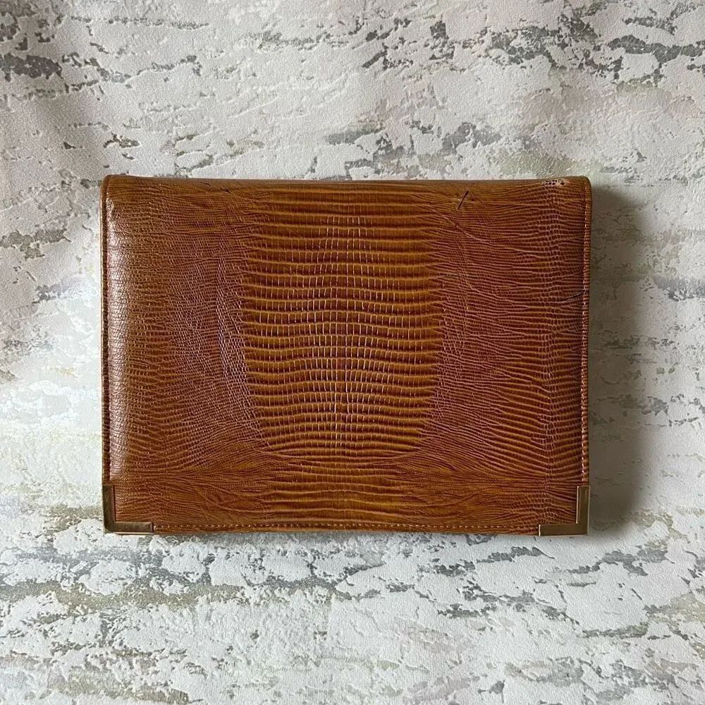 Vintage Crocodile embossed clutch